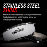 Powerstop Z26 Extreme Street Carbon Fiber Front Brake Pads for '20-'25 C8 Corvette (Z26-8009)