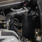 Mishimoto Carbon Fiber Baffled Oil Catch Can Kit for '20-'25 C8 Corvette (MMBCC-C8-20PCF)