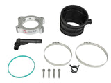 Silver aFe Silver Bullet Throttle Body Spacer for Stock Air Intake Kit with hardware for '20-'23 C8 Corvette offered by Upstate Speed.