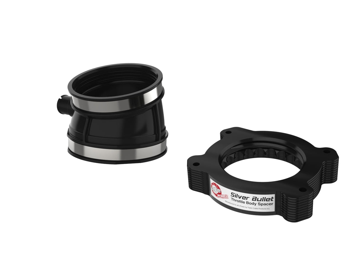 aFe Silver Bullet Throttle Body Spacer for aFe Track and Black Series Carbon Fiber Cold Air Intake Kits for '20-'25 C8 Corvette (46-34023B)