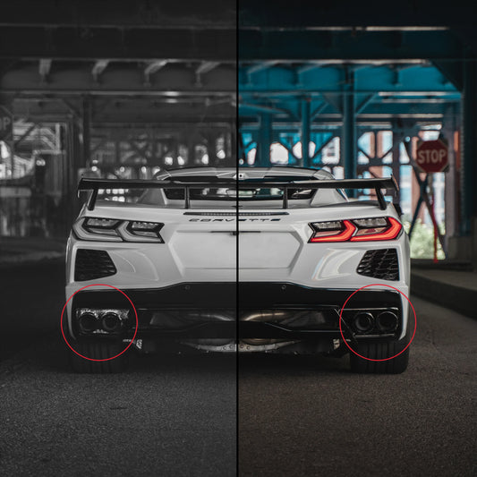 Protectores térmicos negros CORSA para Corvette C8 '20-'23 (AC010)
