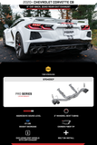 MBRP 3" Non-Valved Stainless Steel Cat-Back w/ Quad Carbon Fiber Tips for '20-'25 C8 Corvette (S70403CF)