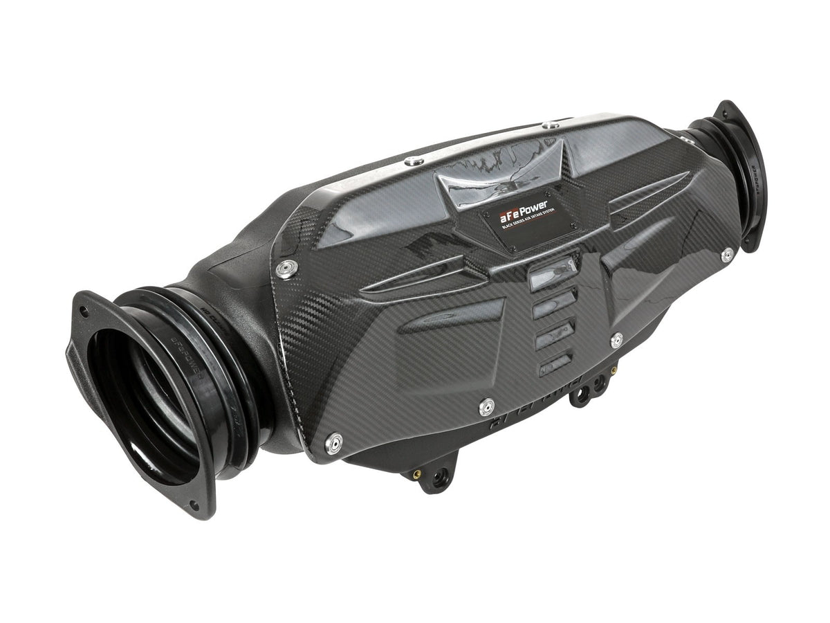 Another alternate view of aFe Black Series Carbon Fiber Cold Air Intake for '20-'23 C8 Corvette offered by Upstate Speed.