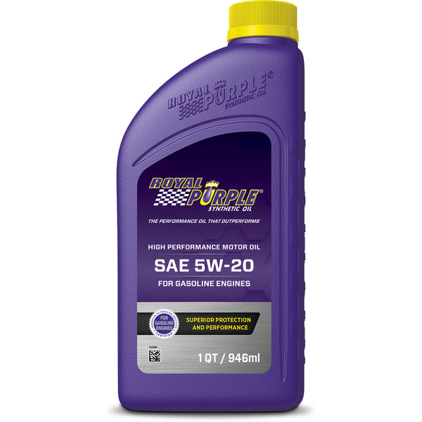 Aceite de motor Royal Purple de alto rendimiento 5W20, botella de 1 cuarto (01520)