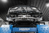 MBRP Cat-Back de acero inoxidable sin válvula de 3" con puntas cuádruples de fibra de carbono para Corvette C8 '20-'23 (S70403CF)