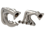 Top view of aFe 1-7/8" Twisted Steel 304 Cerakote Stainless Steel Headers for '20-'23 C8 Corvette offered by Upstate Speed.